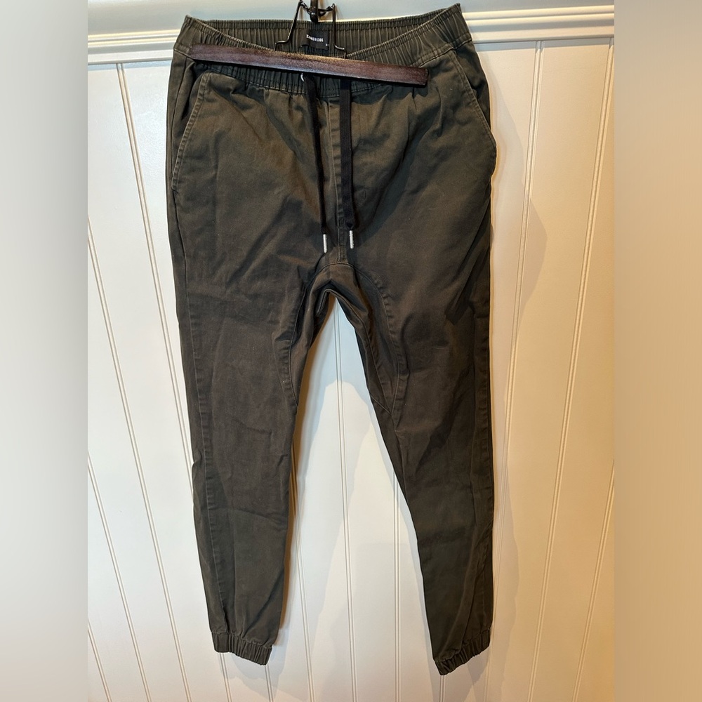 ZANEROBE Boys Size 30 Grey Denim Jogger Jeans with Drawstring